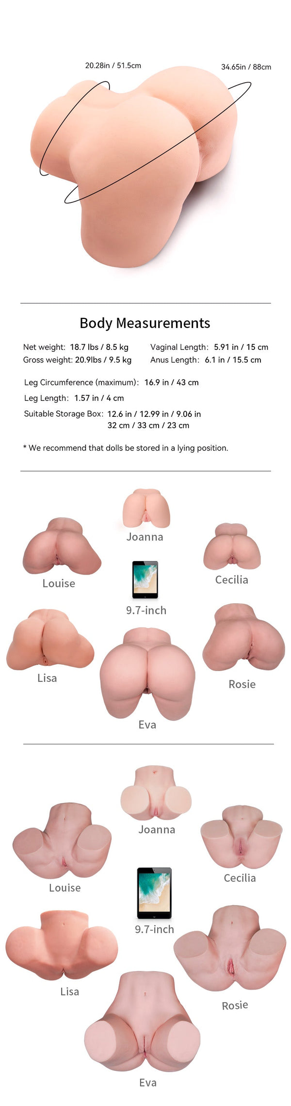 Cecilia wheat: Tantaly Sex Doll Butt (Ready to Ship North America) Five LEFT