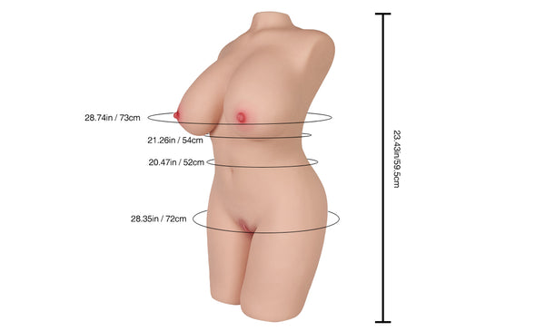 Donna 2.0 : Torse de poupée sexuelle Tantaly pour débutants (arrivée sous 5 à 7 jours)