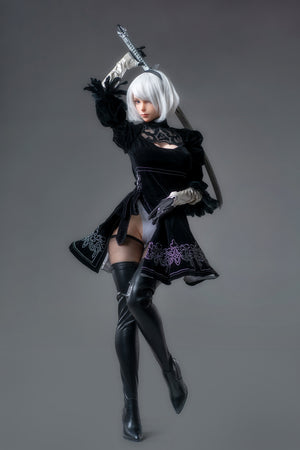 YoRHa No.2 Type B (Full Silicone) : Game Lady White Sex Doll(Lady-18)