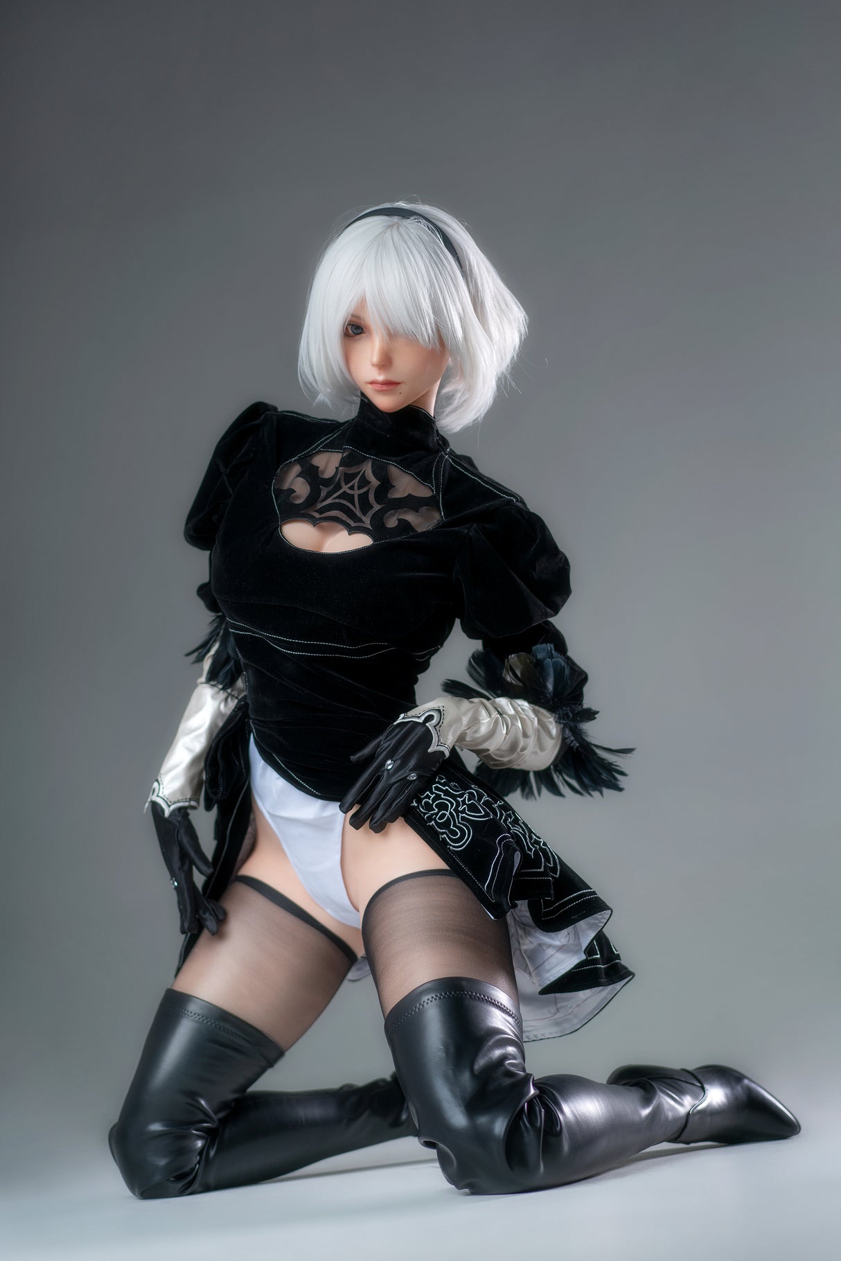 YoRHa Nr. 2 Typ B (Vollsilikon): Game Lady Weiße Sexpuppe (Lady-18)