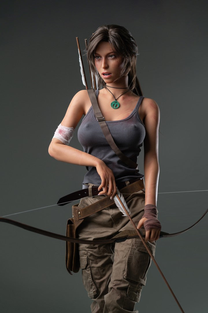 Lara Croft: 166cm E-cup Anime Silicone Sex Doll-Game Lady-ROS Head