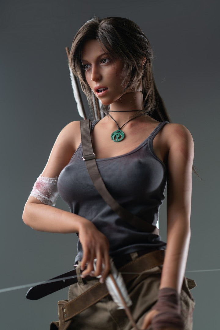 Lara Croft: 166cm E-cup Anime Silicone Sex Doll-Game Lady-ROS Head