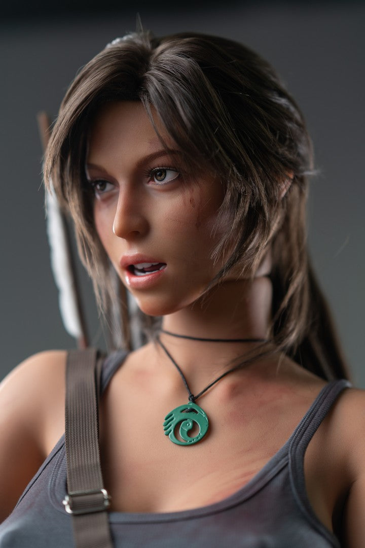 Lara Croft: 166cm E-cup Anime Silicone Sex Doll-Game Lady-ROS Head