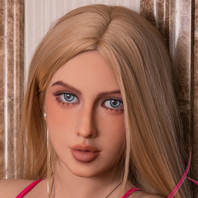 Funwest Doll Extra Silicone Head w/ Implanted Hair Add-on (Not to Be Sold Without Sex Doll)