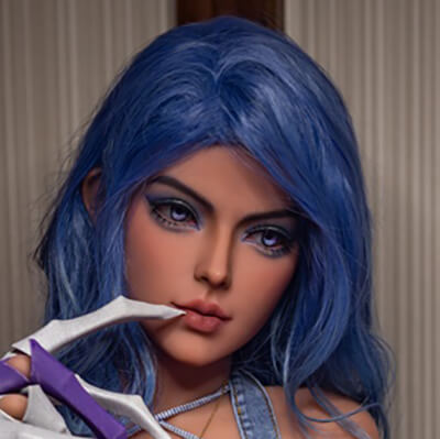 Funwest Doll Extra Silicone Head w/ Implanted Hair Add-on (Not to Be Sold Without Sex Doll)