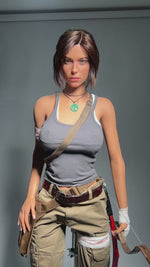 Lara Croft V1 (Full Silicone) : Poupée sexuelle blanche Game Lady (Lady-7)