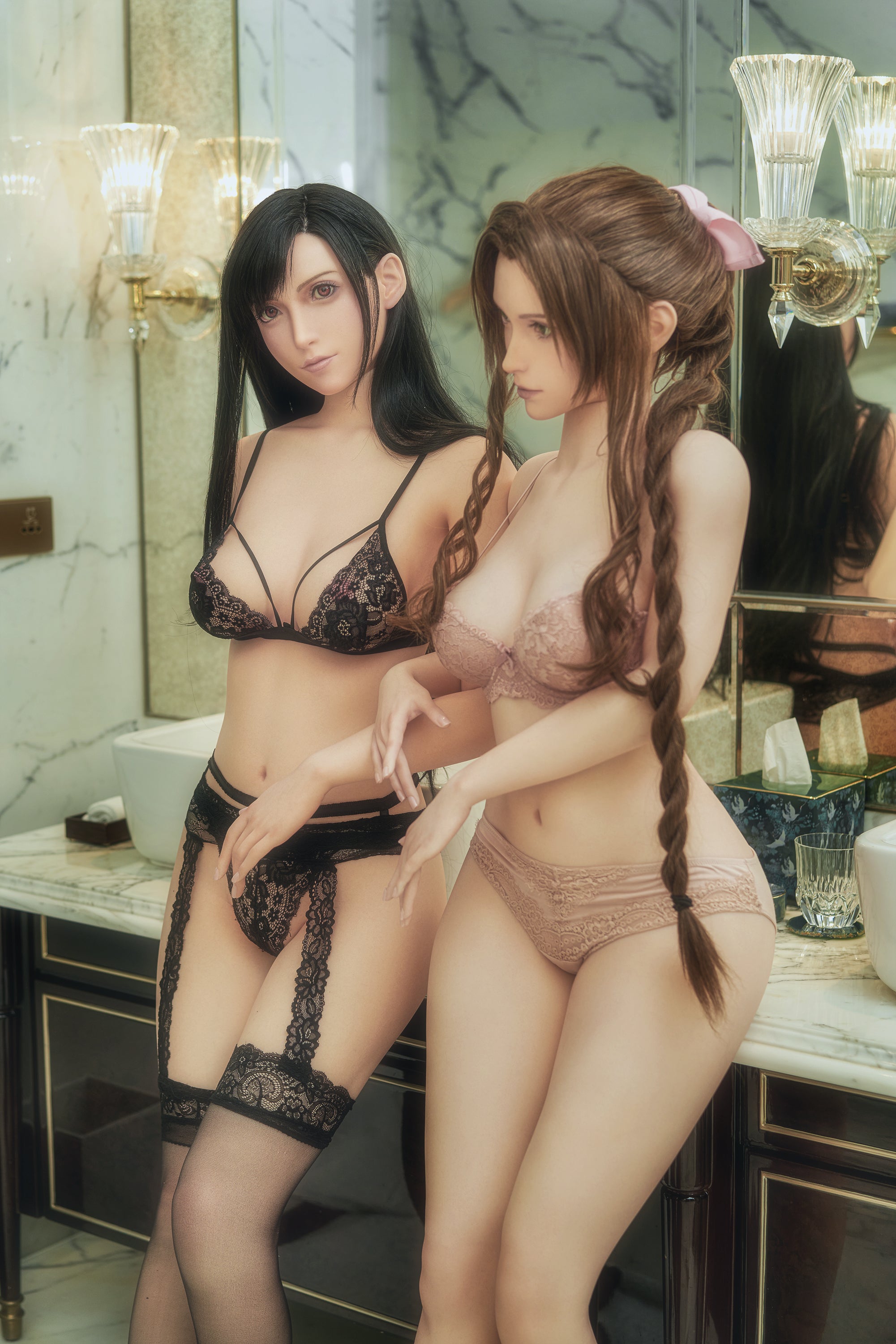 Tifa Aerith Full Silicone Game Lady White Sex Doll Sex Doll