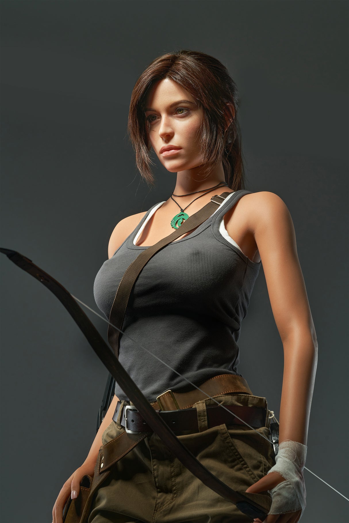 Lara Croft V1 (Vollsilikon): Game Lady Weiße Sexpuppe (Lady-7)