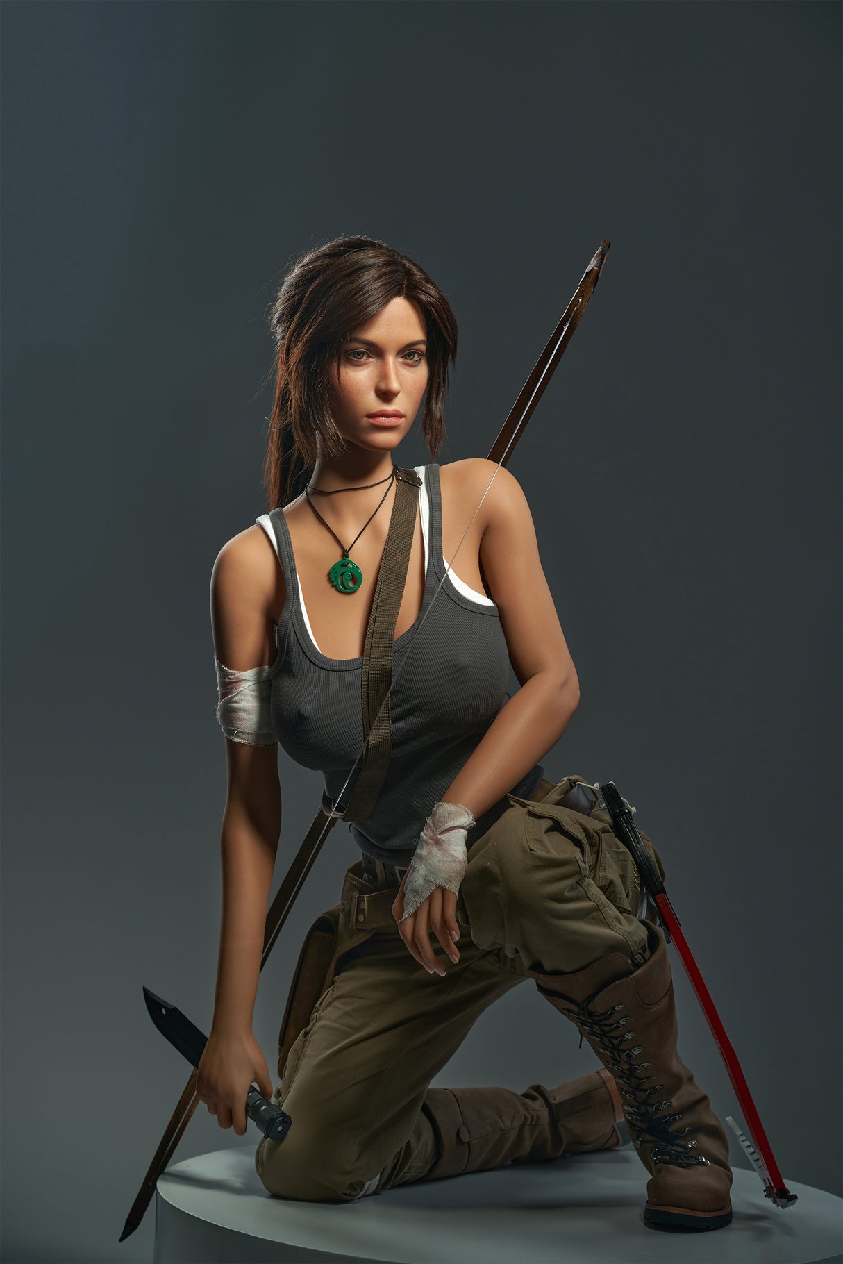 Lara Croft V1 (Full Silicone) : Poupée sexuelle blanche Game Lady (Lady-7)