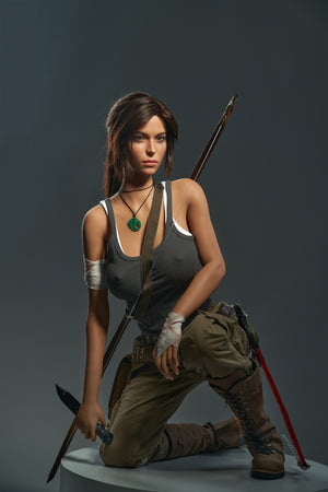 Lara Croft V1 (Vollsilikon): Game Lady Weiße Sexpuppe (Lady-7)