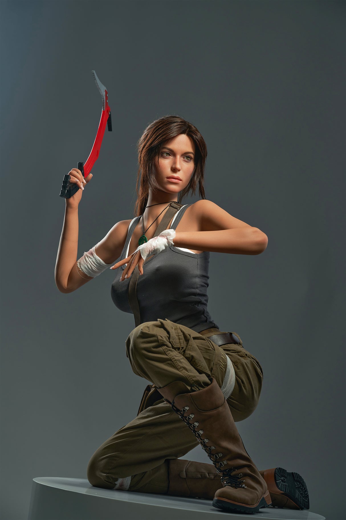 Lara Croft V1 (Full Silicone) : Poupée sexuelle blanche Game Lady (Lady-7)